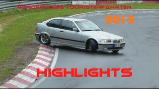 Nordschleife Touristenfahrten 2012  Highlights Crashes Drifts Fails etc  HD [upl. by Ellezaj]