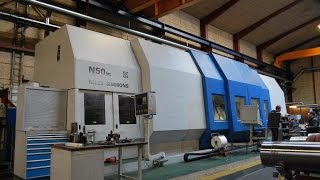 Niles Simmons N50  dia 1300 x 4500 mm Heavy Duty CNC Lathe  dentooldk [upl. by Gerk]