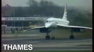 Concorde Inaugural flight  Heathrow Airport  1976 [upl. by Khosrow]