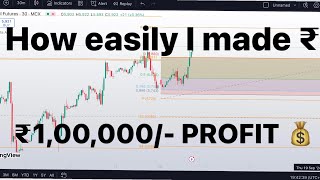 ₹100000 profit with 40000 capital only in CRUDEOIL INTRADAY TRADING 100 successful strategy [upl. by Marja270]