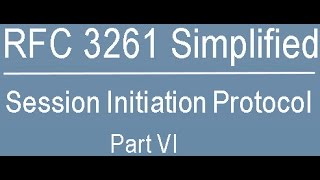 RFC 3261 Simplified Session Initiation Protocol PartSix [upl. by Zacks]