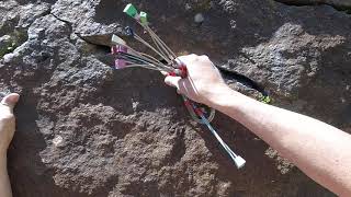 Rock climbing at Hobson Moor Quarry Parkers Eliminate HVS 5a [upl. by Hjerpe]