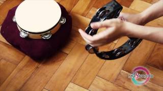 PANDERETA Tambourine TUTORIAL  Otras formas de tocar la pandereta Parte 2 [upl. by Eilhsa]