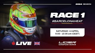 LIVE Race 1 English – 2024 Barcelona Heat – Ligier European Series [upl. by Anaiek]