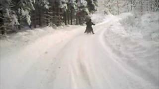 Husqvarna 258 winter ride 3 [upl. by Johannes]