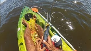 Apoitando o caiaque de forma diferente  Pesca com Caiaque  Kayak Fishing  Leogafanha  Dicas [upl. by Kincaid]