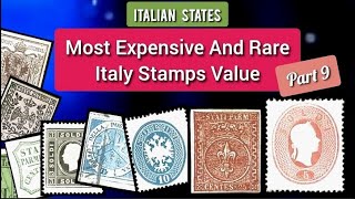 Most Expensive And Rare Italy Stamps Value  Part 9  Valuable Italian Stamps Collecting [upl. by Laith]