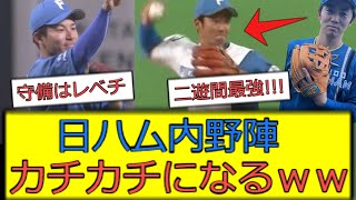 【上手すぎｗ】日ハム内野陣、カチカチになるｗｗｗ [upl. by Gunter276]