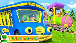 The Wheels on the Bus amp Vehicles  Nursery Rhymes amp Kid Songs  Childrens Music  Little Treehouse [upl. by Pratt120]