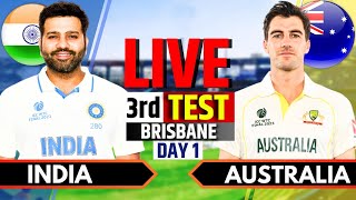 India vs Australia 3rd Test Day 1  IND vs AUS Live Match Today  Live Cricket Match Today [upl. by Naic]