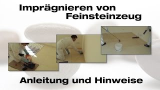 Feinsteinzeug imprägnieren  Anleitung [upl. by Saduj130]