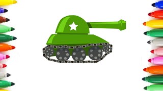 How to draw a tank easyhow to draw a tank 3dhow to draw a tank hard😍🤩 [upl. by Barina]