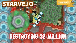 Starveio  INSANE RAIDS DESTROYING 32000000000 SCORE NORMAL MODE WORLD RECORD ATTEMPT [upl. by Katey]