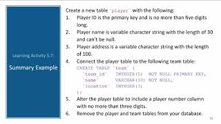 SQL DDL Summary Example [upl. by Ming]