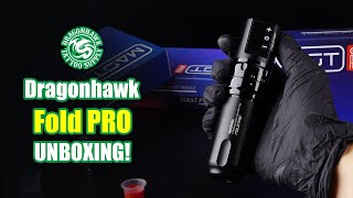 Dragonhawk Wireless Tattoo Pen Machine with 7 Stroke Length  Fold Pro [upl. by Uis]