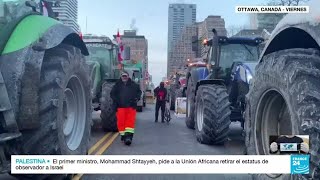 Manifestaciones contra las medidas sanitarias lideradas por camioneros se extienden en Canadá [upl. by Ribak200]