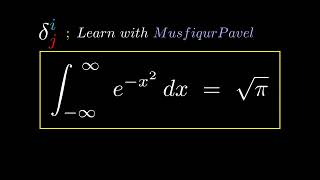 The Gaussian integral  Integral of ex2 dx from 0 to infinity  Euler–Poisson integral [upl. by Else]