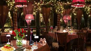 Romantic Dinner 🍷  Valentines Day 💘  Restaurant Ambience ASMR 🍝 [upl. by Urien117]