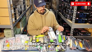 Top 5 Striped Bass Lures [upl. by Doug696]