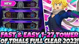 FAST amp EASY TOWER OF TRIALS FLOOR 127 FULL GUIDE GET ALL 190 GEMS HOW TO CLEAR 7DS Grand Cross [upl. by Urania]