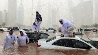 Dubai in Ruins Angry Weather God unleashed a major flood across UAE [upl. by Einaffyt]