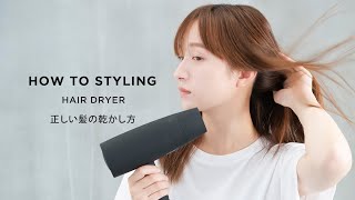 【SALONIA】HOW TO STYLINGドライヤーでの正しい乾かし方。（ドライヤー） [upl. by Anibur376]