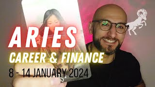 ARIES  CAREER amp FINACE  8  14 JANUARY 2024  TAROT READING  Double Justice Wow ⚖ New path 🏞🔥 [upl. by Charita243]