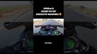 First ever silent fly by 350kmh😱😱😱on kawasaki h2i😱😱😱 [upl. by Olen]