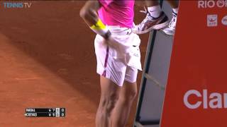 Rafael Nadals Risky Courtside Short Change [upl. by Thompson862]