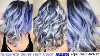 シルバーヘアーカラー完全解説！Tanzanite Silver Hair Color【必見！】 [upl. by Anitnas]