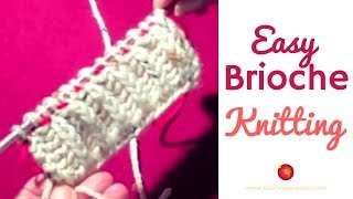 Knitting Brioche Stitch [upl. by Ronym]