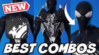 BEST COMBOS FOR NEW SYMBIOTE SUIT SPIDERMAN SKIN CHAPTER 3 SEASON 1 BATTLE PASS  Fortnite [upl. by Firahs]