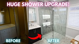 How to Build a Curbless Shower  COMPLETE GUIDE  Bathroom Renovation [upl. by Valerle6]