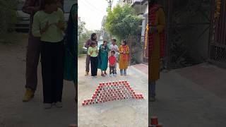 Glass Tower Challenge me Dadi fail ho Gayi 😄🤪 shorts funny comedy familychallenge funnyshorts [upl. by Annahgiel51]