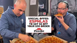 National Pepperoni Pizza Day at ESPN LA with pizzahut [upl. by Marashio696]