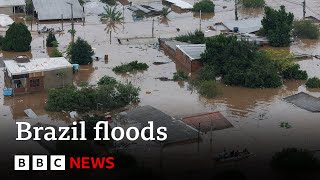 Brazil landslides and massive flooding kills dozens  BBC News [upl. by Bonilla]