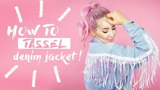 DIY SEQUIN TASSEL JACKET  by tashaleelyn [upl. by Freberg]