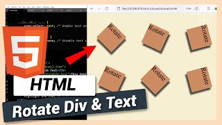 Rotate Div or Text  HTML and CSS Tutorial [upl. by Aydin]