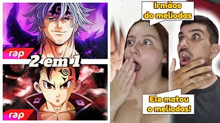 REACT 2 EM 1  Rap do Estarossa  O MANDAMENTO DO AMOR  Rap do Zeldris  O MANDAMENTO DA PIEDADE [upl. by Aivax4]