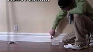 Repairing Baseboard trim [upl. by Ayrotal]