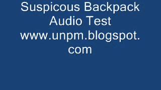 Audio Tape No 2 Suspicous Backpack [upl. by Calie]