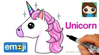 How to Draw a Unicorn Emoji Easy [upl. by Akeim]