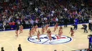 76ers cheerleaders Christmas style 2015 [upl. by Ymmaj644]