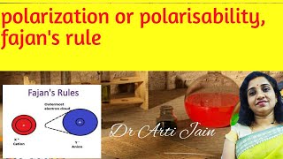 Polarization  polarisability fajans rule Chemistry For Jee Neetengineering chemistry [upl. by Aeslek]