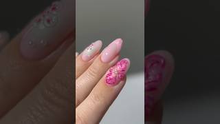 🌸🧚🏻🫧 floral fantasy in 3D 🌺 nailart diy nails nailhacks [upl. by Atilrak]