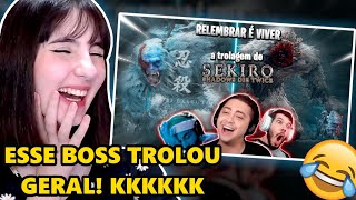 Streamers jogando sekiro macaco uh uh ah ah  STREAMERS VS GUARDIAO PRIMATA SEKIRO  Cátia reage [upl. by Yardna198]