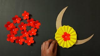 Wall Hanging Craft Ideas With Paper Easy Flowers Easy  Wall Hanging Craft Ideas Simple [upl. by Ahtelra]