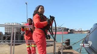 Transnet National Ports Authoritys operate an allwomen shift [upl. by Shaer]