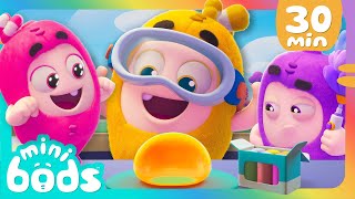 MINIBODS NEW 🧪Bubbles Learns SCIENCE 🧪 Bouncy Blob  Baby Oddbods  Funny Cartoons for Kids [upl. by Onileba]