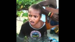 Paulo amp son of Naselesele village singing  Vacala Beach Taveuni [upl. by Fairfax]